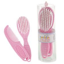 Soft Touch Baby Girls Soft Brush and Comb Set
