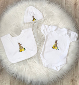 Peter Rabbit Flopsy Bunny Bib Vest Hat Set - Lemon
