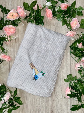 Peter Rabbit Soft Fleece Blanket - Grey