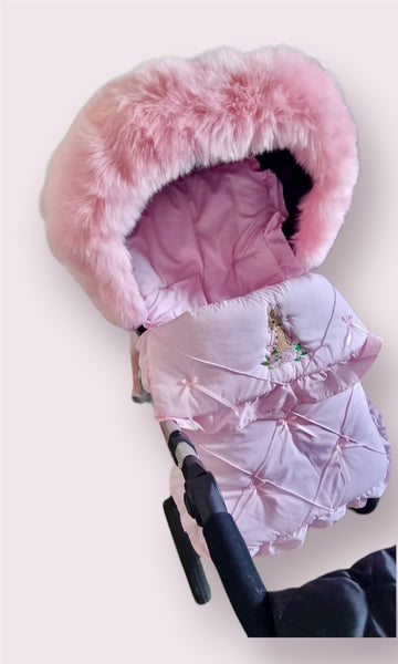 Flopsy Bunny Baby Pink Footmuff Cosy Toes Pram Cover