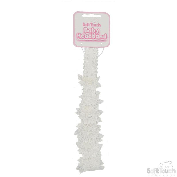Baby Girls pretty  White Lace Headband