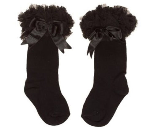Caramelo kids Black Tutu Socks Long