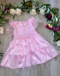 Baby Girls Pink Frilly Dress