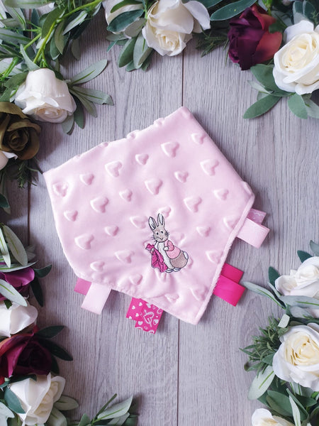 Baby Girls Pink Comfort Blankets - Flopsy Buny Jemima Puddleduck