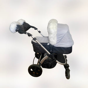 Extra Faux Fur Pram hood Trim/Handmuff - Polar Bear White