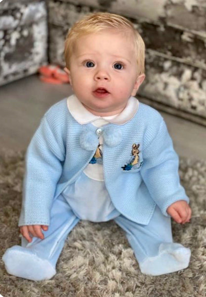 Peter Rabbit Baby Boys Cardigan- Blue
