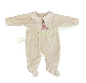 flopsy bunny all in one soft velour babygrow peter rabbit baby clothes 