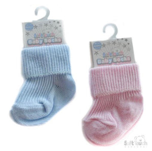 newborn baby soft touch baby socks pink blue 