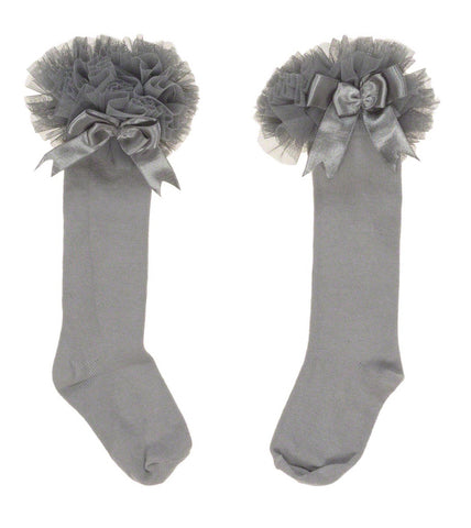 Caramelo kids Grey Long Tutu Socks