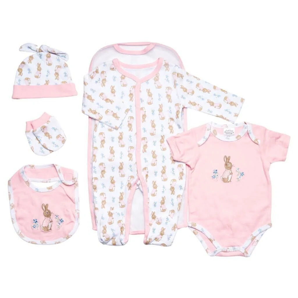 flospy bunny 5pcs rabbit bunny set outfit pink bunny