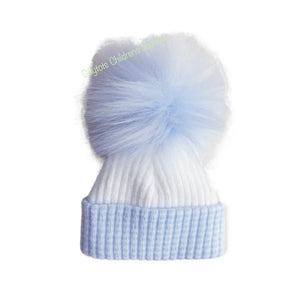 pom faux fur pom hat 