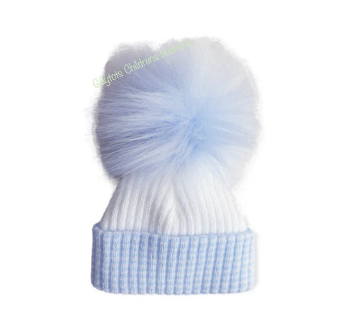 pom faux fur pom hat 