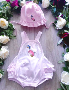 jemima puddleduck all in one baby pink romper beatrix potter baby collection peter rabbit baby clothes 